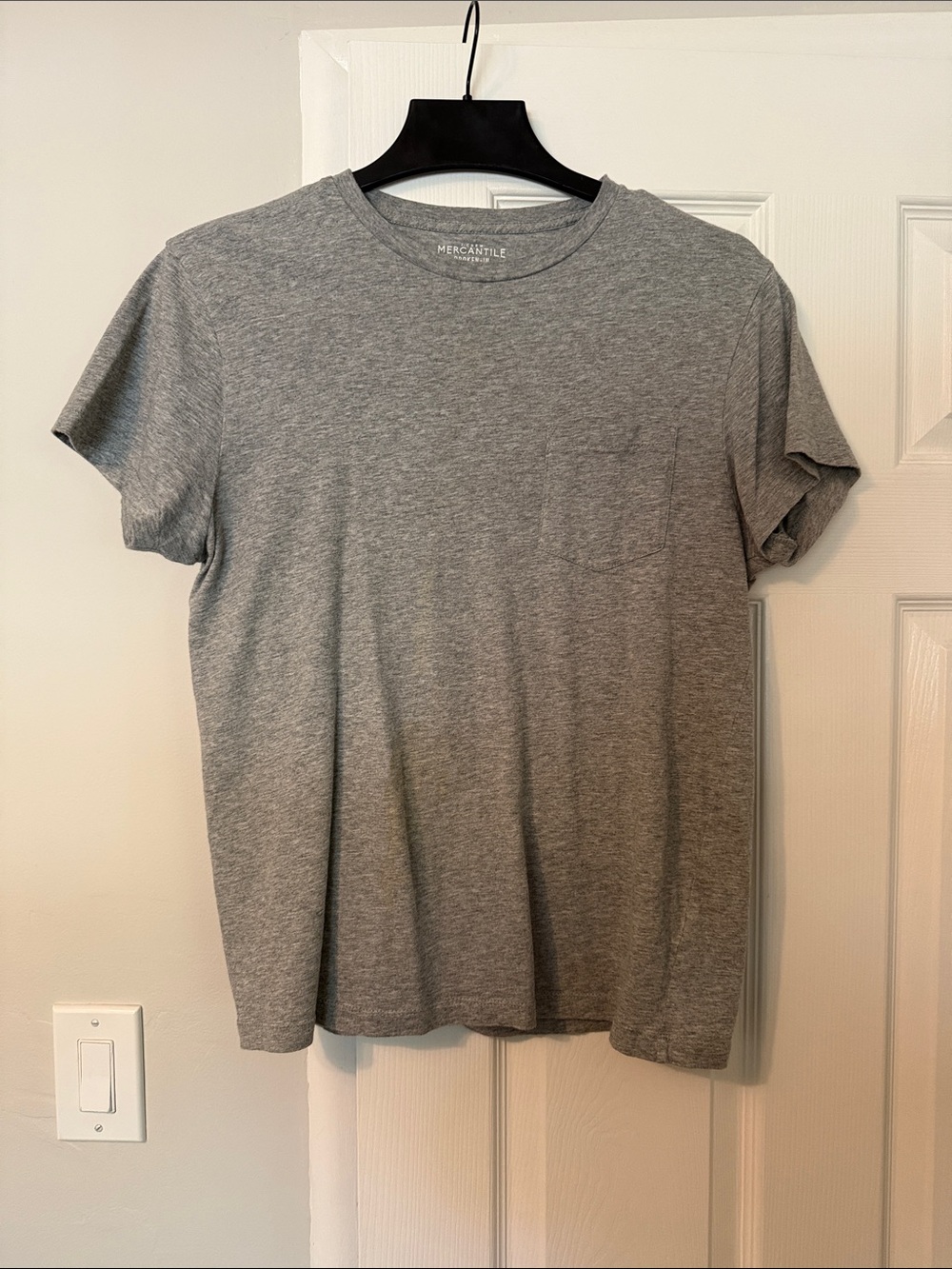 J. Crew Factory heather gray short sleeve pocket tee